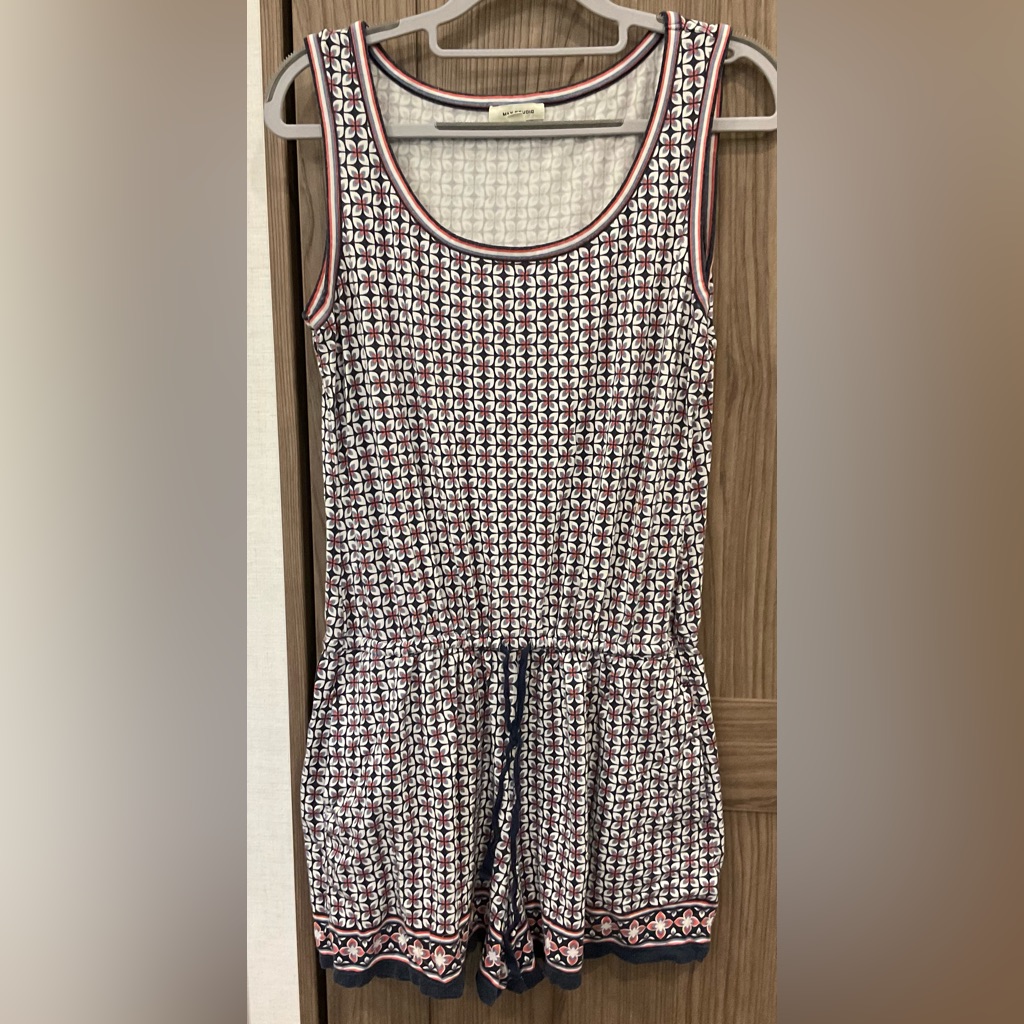 Max Studio Womens Shorts Tank Jumper W/Draw String Waist Size Small